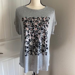 Apt 9 Leopard beaded top